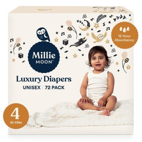 Millie Moon Luxury Diapers - (Select Size and Count)