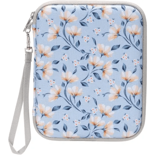 Card Case for Yoto cards, Soft Portable Folder with Zipper & 80 Pockets Player & Mini Audiobook Cards, Card Binder Holder with Sleeves for Travel (Flowers)