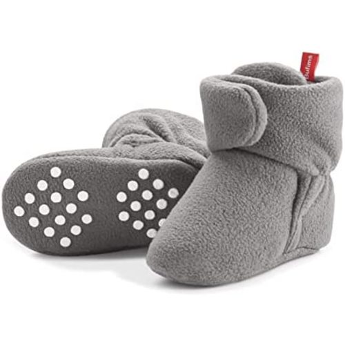 Baby Fleece Booties Newborn Unisex Booties Non-Slip Newborn Infant First Walkers Warm Shoes House Slippers for Baby Boys & Baby Girls Toddlers