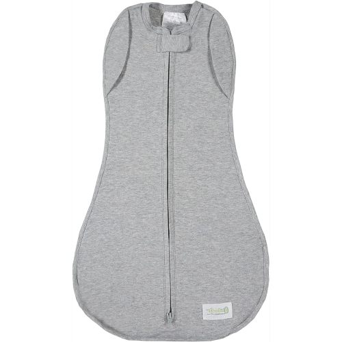 Woombie Convertible Baby Swaddling Blanket I Swaddle Converts to Arms-Free Wearable Blanket for Babies Up to 6 Months, Grey, 14-19 lbs
