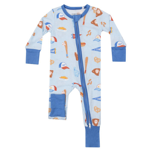 2-Way Zip Romper, Baseball