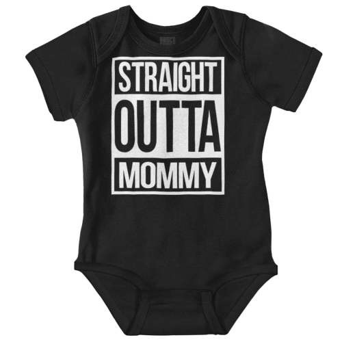 Straight Outta Mommy Hip Hop Romper Boys or Girls Infant Baby Brisco Brands NB