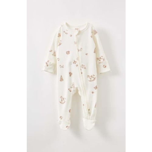 Organic Pointelle Zip All In One Romper, Newborn