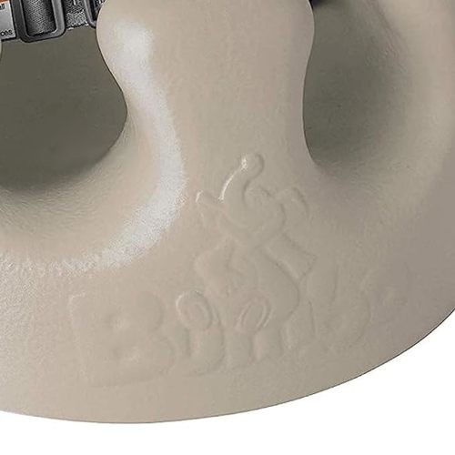 Bumbo Baby Floor Seat – Portable Infant Booster Chair for Sitting Support, Activity and Feeding, 15" x 15" x 9.3", Taupe