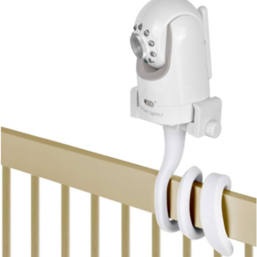 Baby Monitor Mount Camera Shelf Compatible with Infant Optics DXR 8 & DXR-8 Pro and Most Other Baby Monitors,Universal Baby Camera Holder,Attaches to Crib Cot Shelves or Furniture (White)