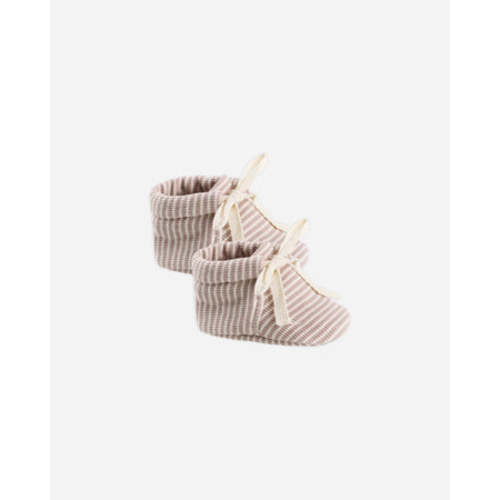 Baby Booties || Mauve Stripe