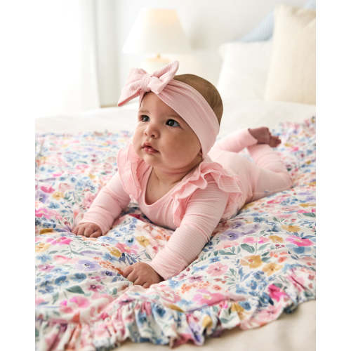 Tiny Blooms Ruffle Mini Cloud Blanket – Little Sleepies