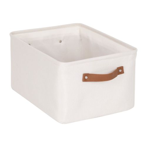 Mainstays Natural Canvas Polyester Storage Basket with Handles
