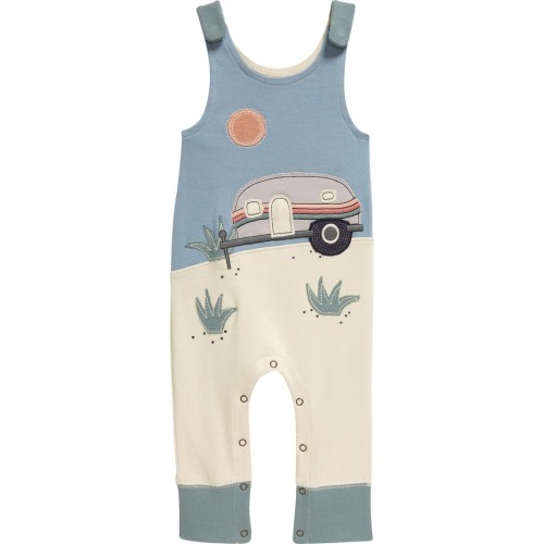 Baby Appliqué Organic Cotton Romper, 6-9M, Camper