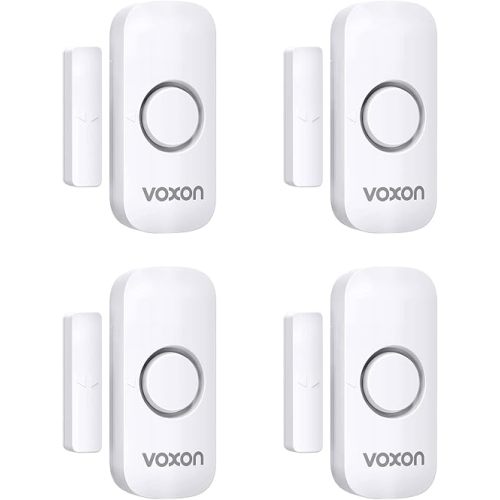 Door Window Alarm for Kids Safety, VOXON Wireless Door Alarm for Home Security Personal Security Window Alarms Sensor Burglar Door Alarm for Home, Cars, Sheds, Caravans DIY Kit Pack of 4