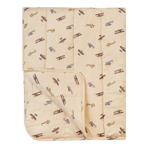 Modern Moments by Gerber Baby Neutral Super Soft Quilted Blanket, Airplane, One Size