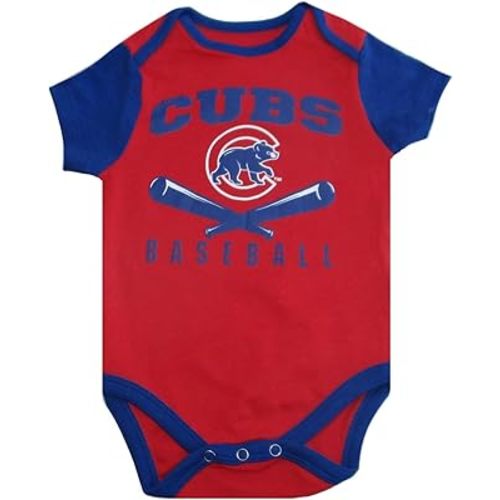VF Chicago Cubs Bats Infant Creeper Bodysuit - Red
