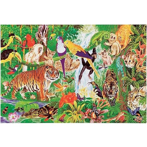 Melissa & Doug Rainforest Floor Puzzle (48 pcs, 2 x 3 feet) - FSC Certified