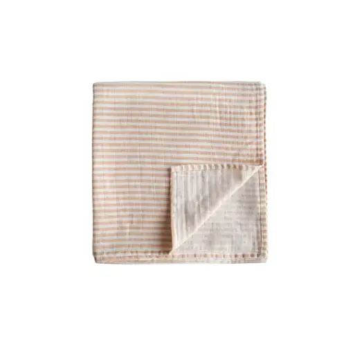 Natural Stripe Swaddle Blanket