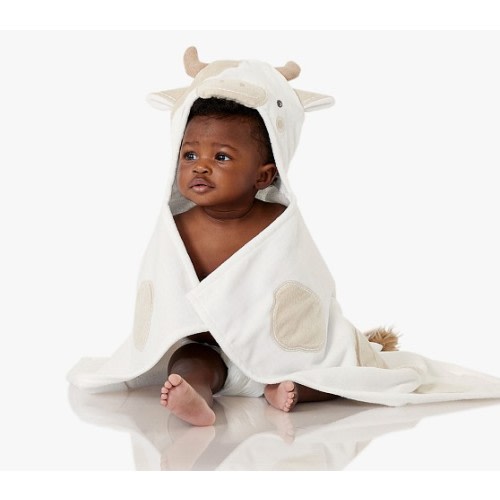 Cow Baby Hooded Towel | Pottery Barn Kids
