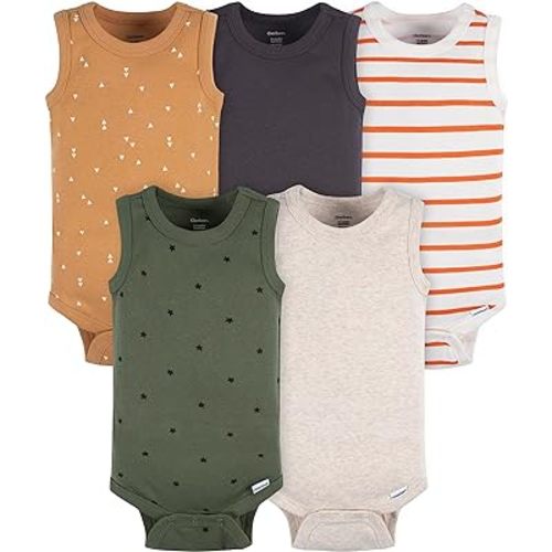 Gerber Baby Boys Multi-Pack Sleeveless Onesies Bodysuit