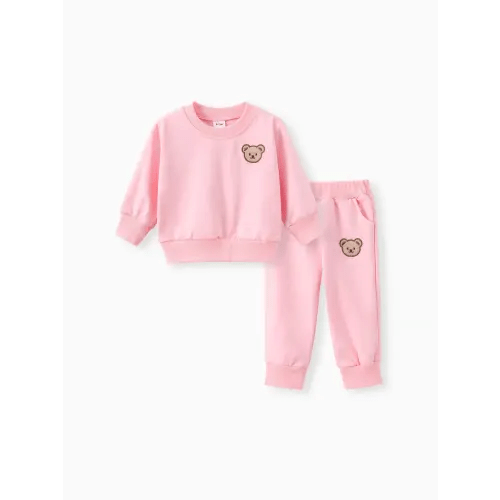 Baby/Toddler Girl/Boy Clothes 2pcs Bear Style Sweatshirt and Pants Set Only $18.99 PatPat US Mobile