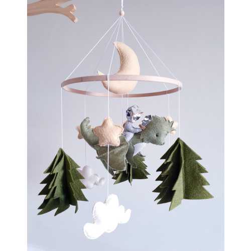 Dragon & Knight Baby Mobile: Handmade Nursery Decor