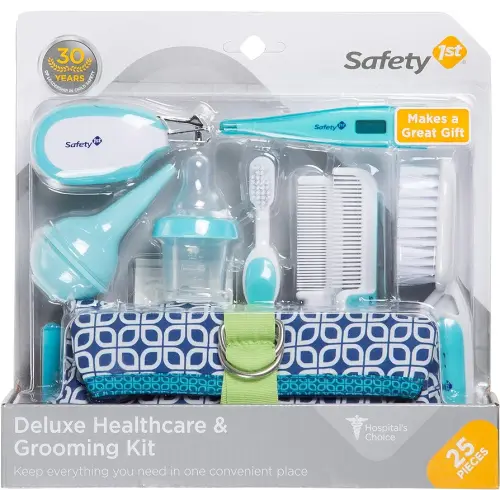Safety 1st Deluxe 25-Piece Baby Healthcare and Grooming Kit (Arctic Blue)