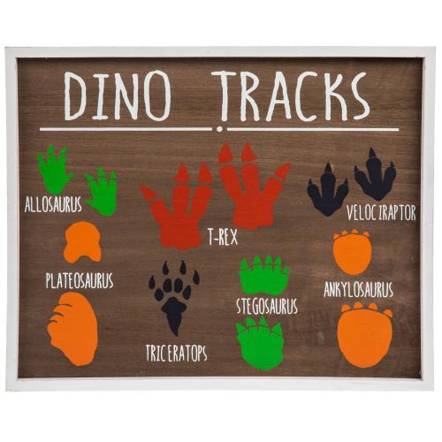 Dino Tracks Wood Wall Decor