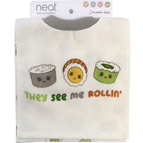 Neat Solutions 2 Pk Sushi Pullover Toddler Unisex Towel Bibs
