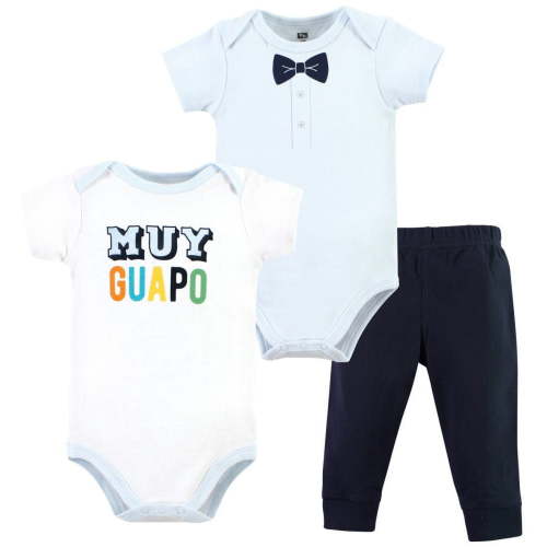 Hudson Baby 2 Cotton Short Sleeve Bodysuits and Pant Set, Preemie - 24 Months