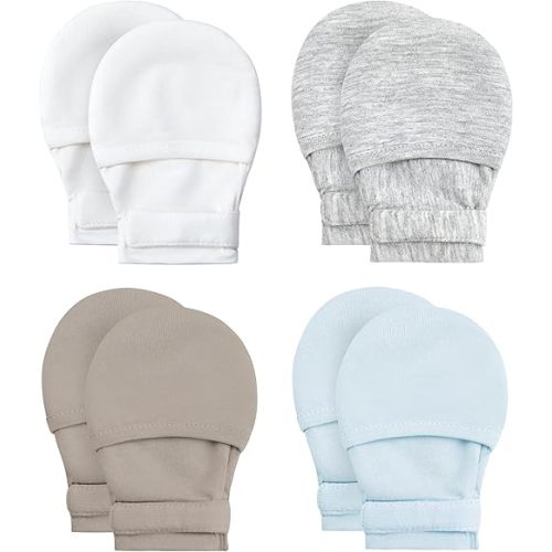 Yoofoss Baby Mittens 0-6 Months Newborn Mittens No Scratch Baby Gloves for Infant Boys and Girls, Adjustable Soft Breathable