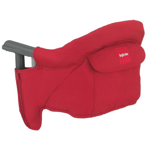 Inglesina Fast Table Chair, Red - Portable Baby High Chair - for Babies & Toddlers 6-36 Months - Collapsible Design - Fits Tables 0.8'' to 3.5'' Thick - Compact & Easy to Use - Travel Bag Included
