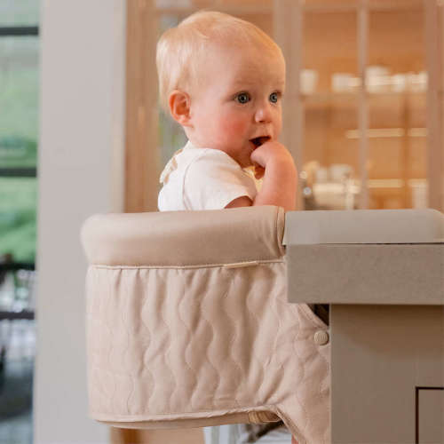 Lalo Oatmeal White Hook On Toddler High Chair