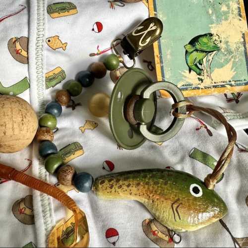 Fishing Lure Pacifier Clip