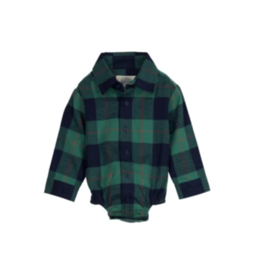 Outdoor Kids Flannel Long-Sleeve Button-Down Bodysuit for Babies | Bass Pro Shops