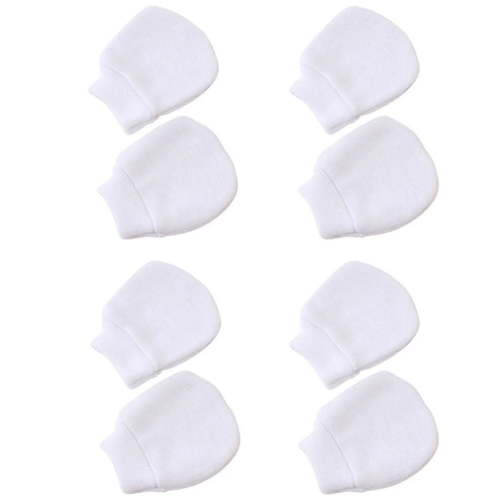 4Pairs Newborn Baby Mittens Infant Toddler Gloves No Scratch Mittens Gloves for 0-3 Months Baby Boys Girls