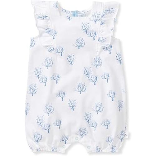 Burt's Bees Baby Baby Girls Romper, 100% Organic Cotton One-piece Bubble Shortall and Layette Set Girl Outfit