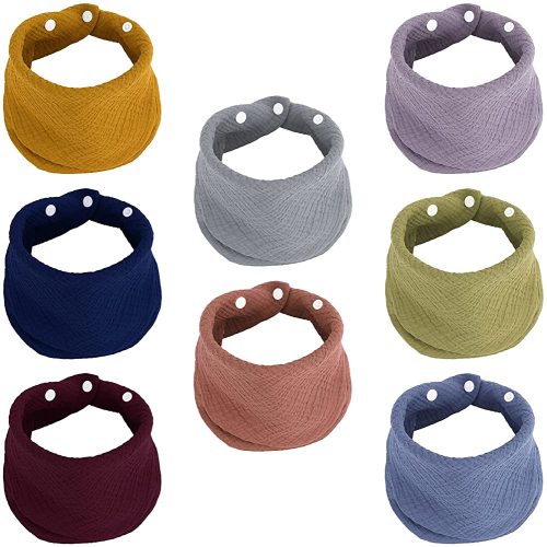 Muslin Bandana Bibs - 8 pack