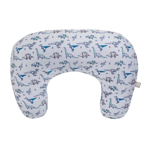 Boppy New Nursing Pillow – Gray Geo Dinos – Larger, Firmer, More Supportive Pillow for Breastfeeding & Bottle Feeding