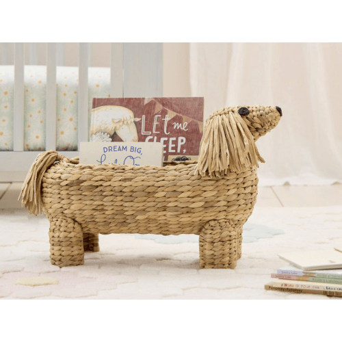 Woven Dachshund Book Caddy