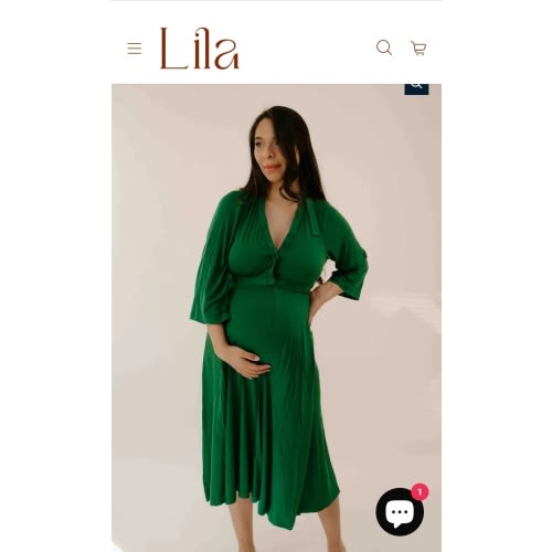 Lila Labor & Postpartum Gown in Emerald