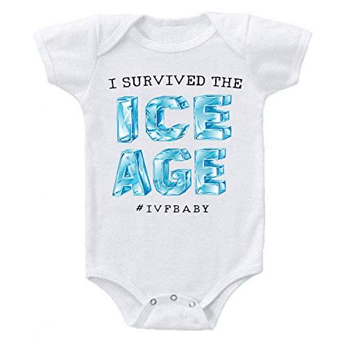 I Survived The ICE Age IVF Infertility Baby One Piece Bodysuit Romper