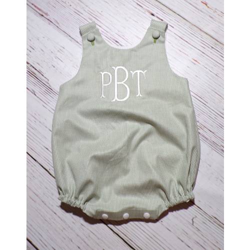 Baby Sage Green Romper, Sage Green Bubble