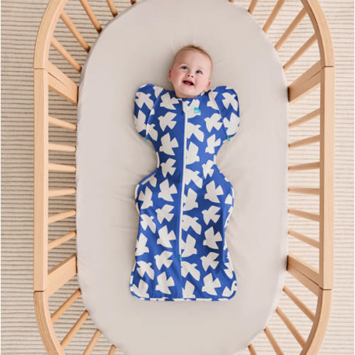 Swaddle Up™ Transition Bag 1.0 TOG Cotton Cobalt Paperbirds