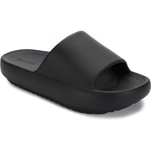 BRONAX Arch Support Slides for Women and Mens | Cushioned Thick Sole Pain Relief Slippers