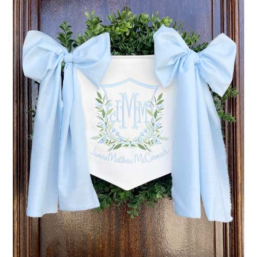 Baby Boy Banner with Berry Frame – OliveBranchEmbroidery