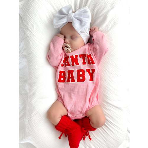 Santa Baby Pink / Organic Long Sleeve T-Shirt Bubble