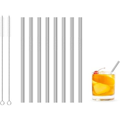 Short Metal Straws For Kids, Small Straws For Cocktails, Reusable Cocktail Straws For Drinks, Φ6 mm x 5.5 Inch
