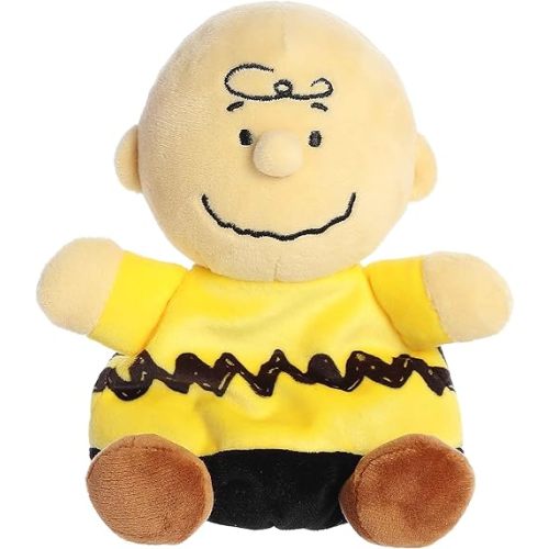 Aurora® Timeless Peanuts® Palm Pals™ Charlie Brown Stuffed Animal - Classic Characters - Lasting Memories - Multicolor 5 Inches