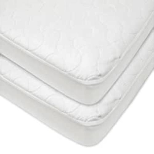 American Baby Company Waterproof Fitted Quilted Crib and Toddler Protective Pad Cover, White (Pack of 2), for Boys and Girls - 2 Count