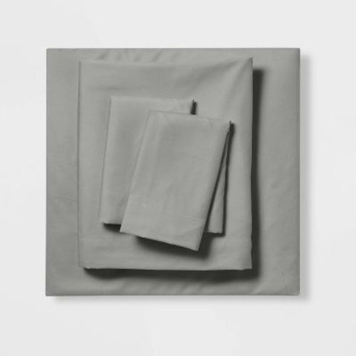 Queen Microfiber Sheet Set Orange Dusk Ditsy Floral - Room Essentials™: Polyester, Botanical Pattern, 4-piece Set