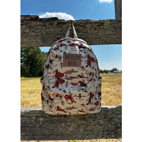 Cowboy Backpack,Western Backpack, Cowboy School Bag,Rodeo Backpack, Western Cowboy,Personalized Backpack,Personalized Bag,Mini,Midsize Bag