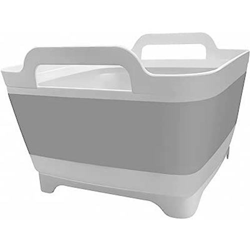 Collapsible Wash Basin with Drain Plug Carry Handles