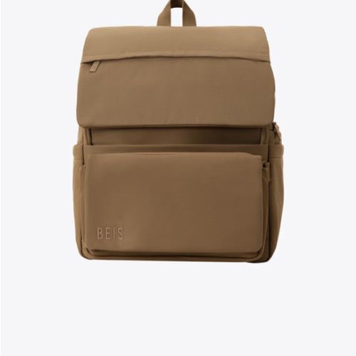 BÉIS 'The Ultimate Diaper Backpack' in Camel - Diaper Bag Backpack in Camel Brown